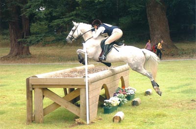 Charlotte White riding her horse Izzy